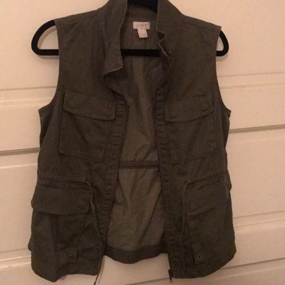 J Crew zip up cargo vest